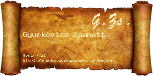 Gyurkovics Zsanett névjegykártya